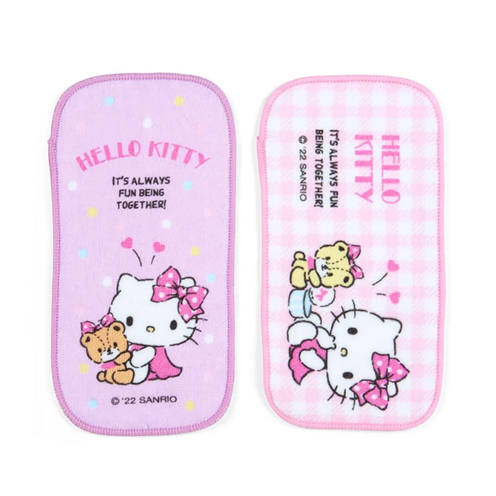 SANRIO Half-Size Mini Hand Towel Set 2 Pcs Hello Kitty- Japan Figure Store - #1 Bring To You The Best Japanese Goods