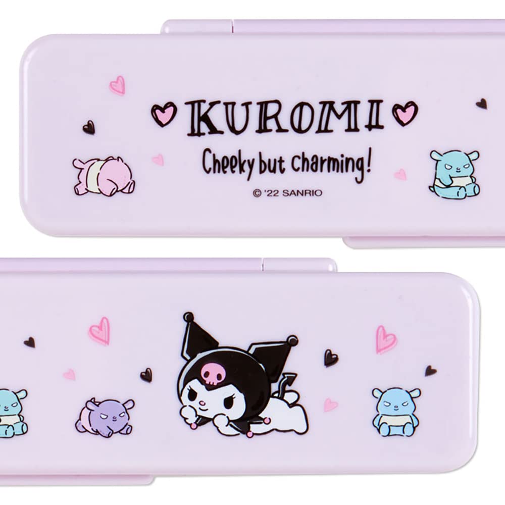 SANRIO Chopsticks And Spoon Set Kuromi- Japan Figure Store - #1 Bring To You The Best Japanese Goods