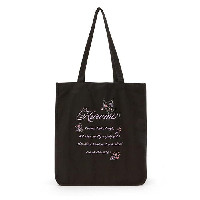 Sanrio 126306 Kuromi Piping Tote Bag - Sanrio Kawaii Tote Bags - Made In Japan- Japan Figure Store - #1 Bring To You The Best Japanese Goods