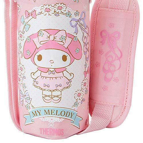 Sanrio My Melody Thermos Water Bottle Cover With Straw Bottle 400ml- Japan Figure Store - #1 Bring To You The Best Japanese Goods