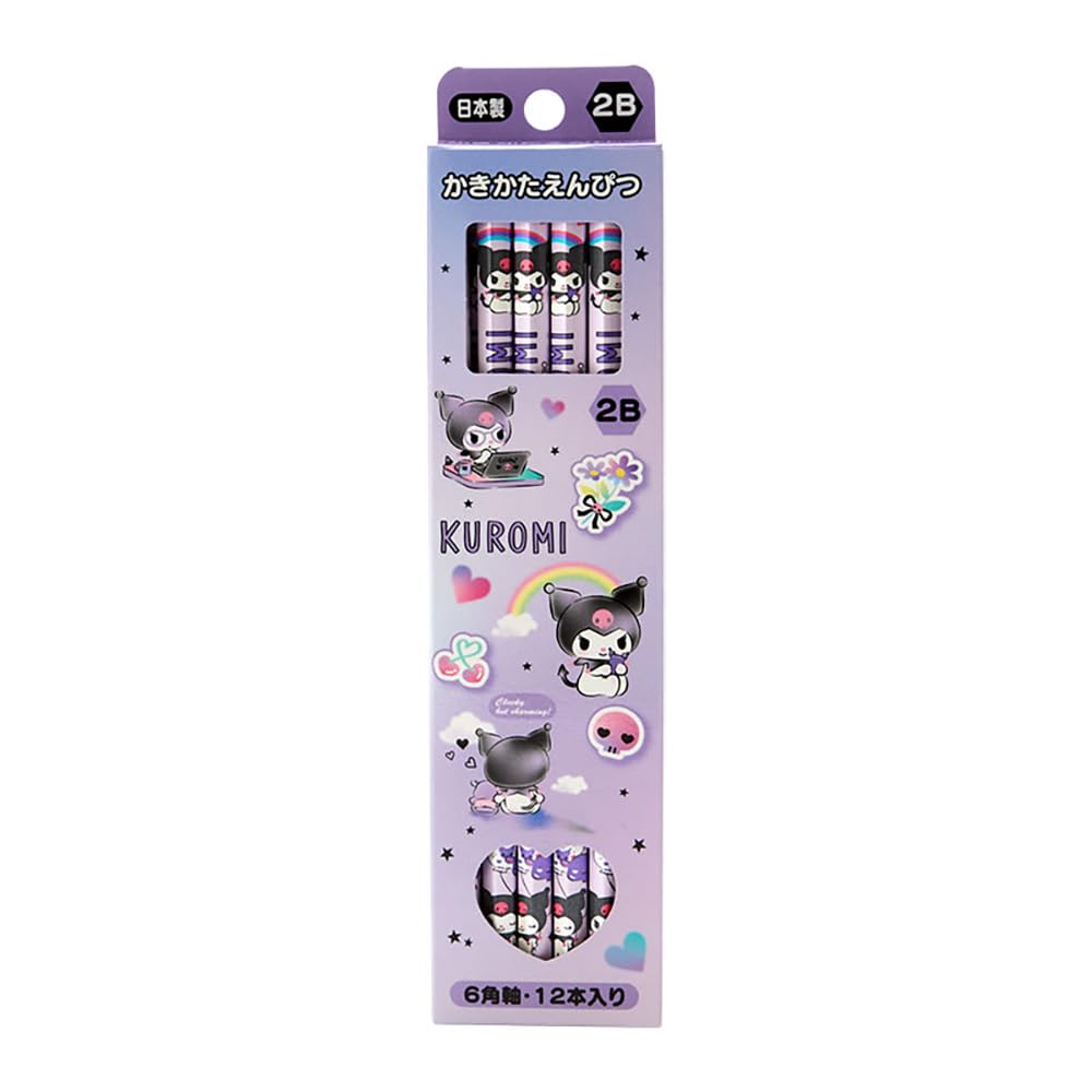 Sanrio Kuromi Pencil Pack 2B 0.8x0.8x17.6cm 566195- Japan Figure Store - #1 Bring To You The Best Japanese Goods