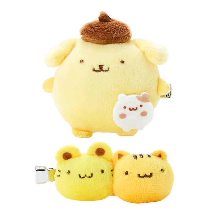 Sanrio Pompompurin Manmaru Hair Clip Set Japan 738379- Japan Figure Store - #1 Bring To You The Best Japanese Goods