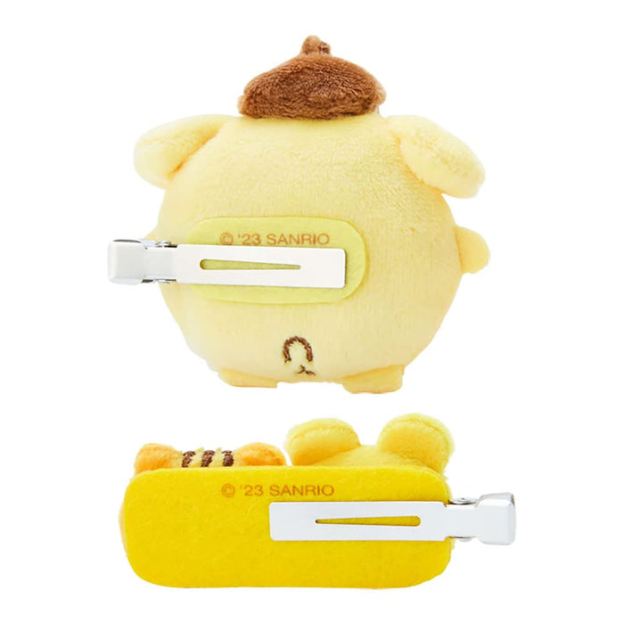 Sanrio Pompompurin Manmaru Hair Clip Set Japan 738379- Japan Figure Store - #1 Bring To You The Best Japanese Goods