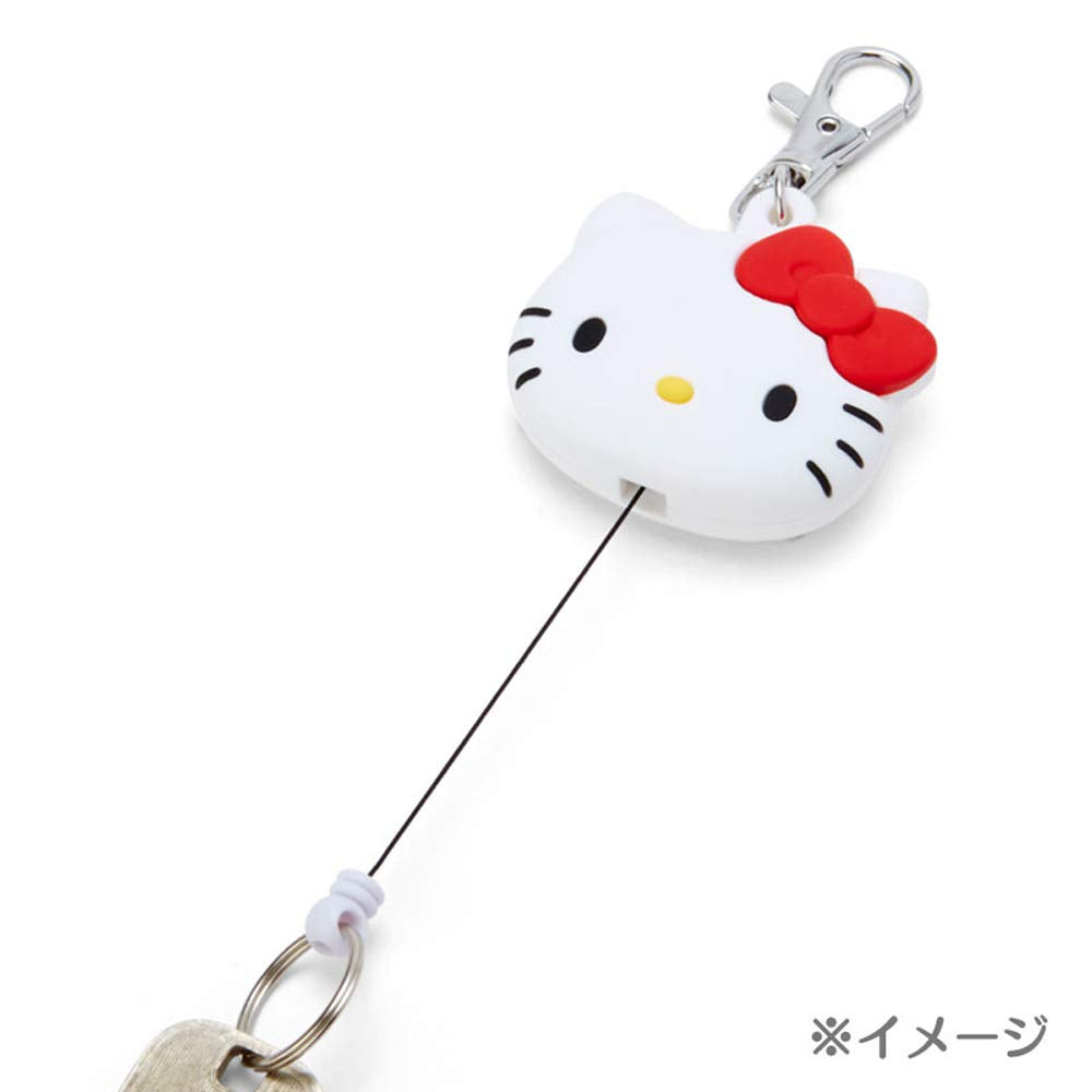 SANRIO Face Shaped Reel Keychain Pom Pom Purin- Japan Figure Store - #1 Bring To You The Best Japanese Goods