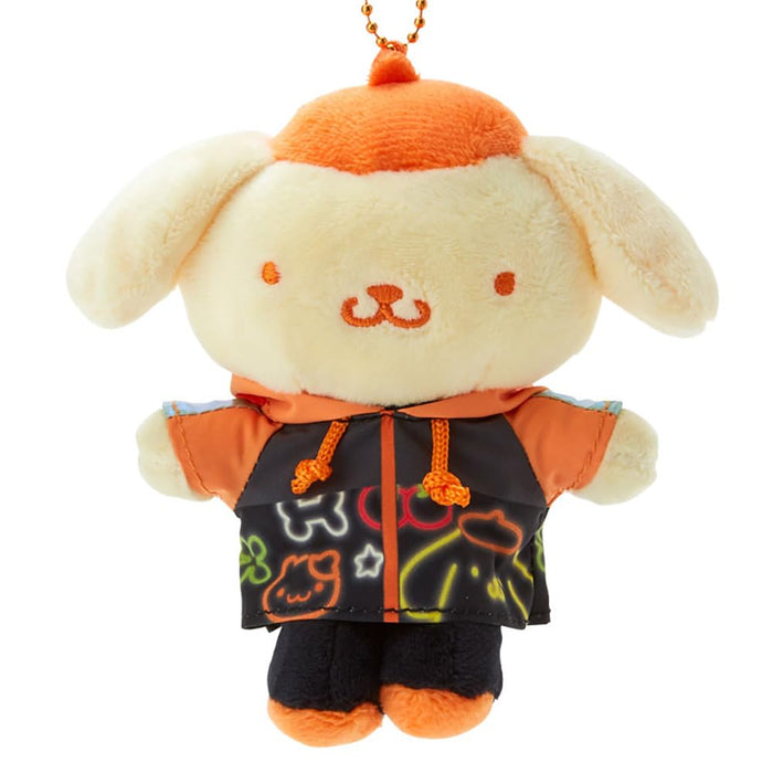 Sanrio Pompompurin Mascot Holder Vivid Neon 597091- Japan Figure Store - #1 Bring To You The Best Japanese Goods