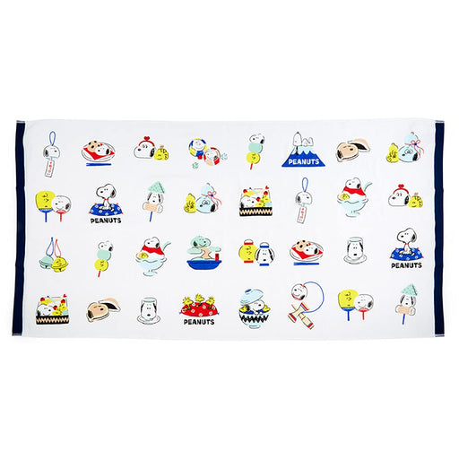 SANRIO Bath Towel Snoopy Japanese Style Design- Japan Figure Store - #1 Bring To You The Best Japanese Goods