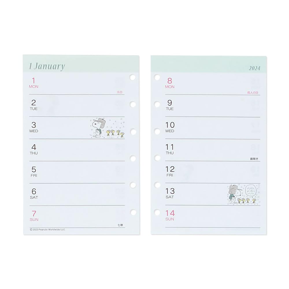 Sanrio Snoopy System Notebook Refill Set 2024 - Japan - 704385- Japan Figure Store - #1 Bring To You The Best Japanese Goods
