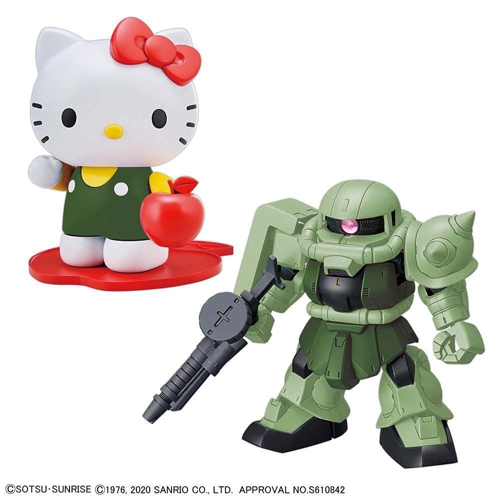 BANDAI Sd Gundam Cross Silhouette Hello Kitty/ Zaku Ii Plastic Model- Japan Figure Store - #1 Bring To You The Best Japanese Goods