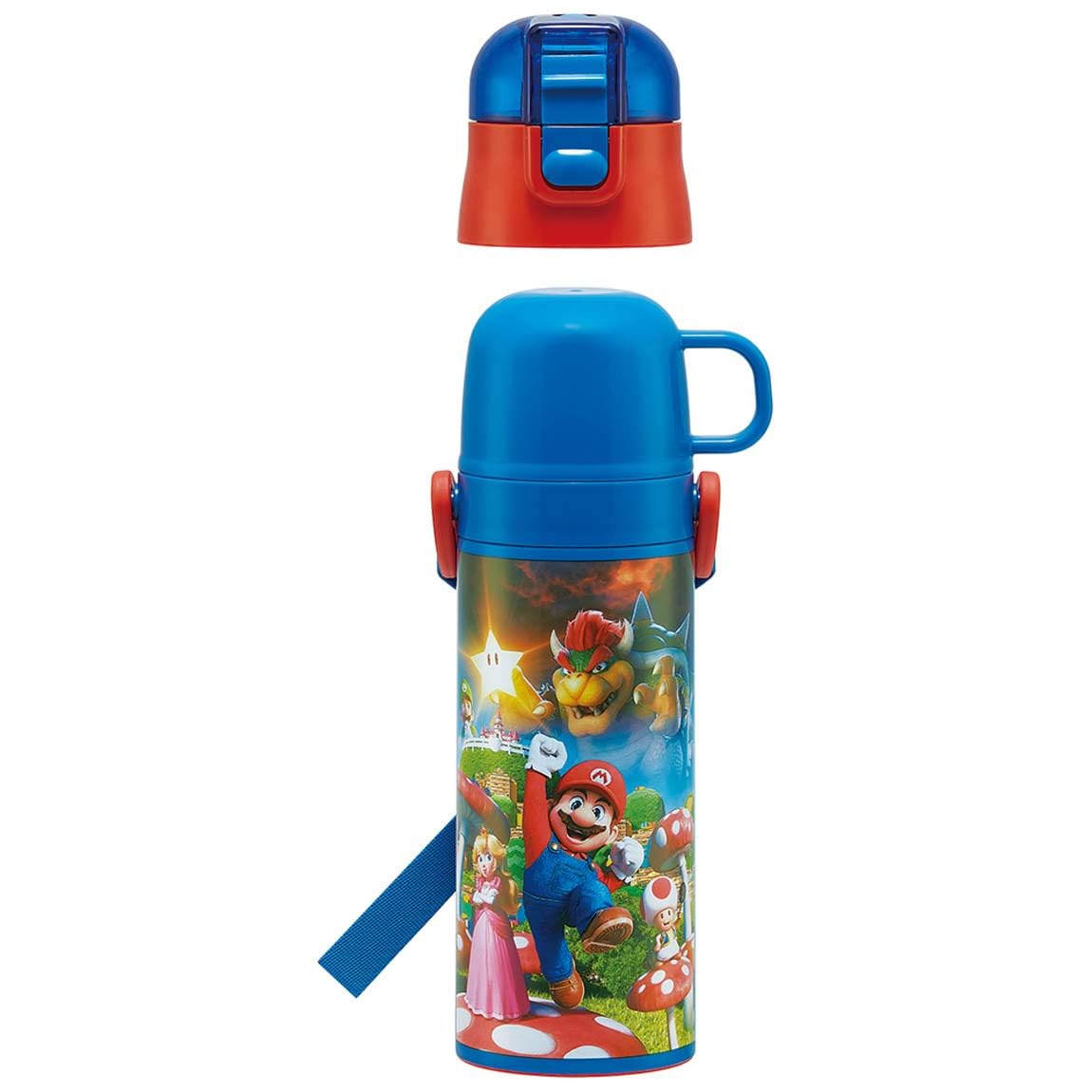 Skater Kids Stainless Steel Water Bottle 2-Way 470ml 430ml Super Mario Boys Thermal/Cold Bottle Sports Bottle- Japan Figure Store - #1 Bring To You The Best Japanese Goods