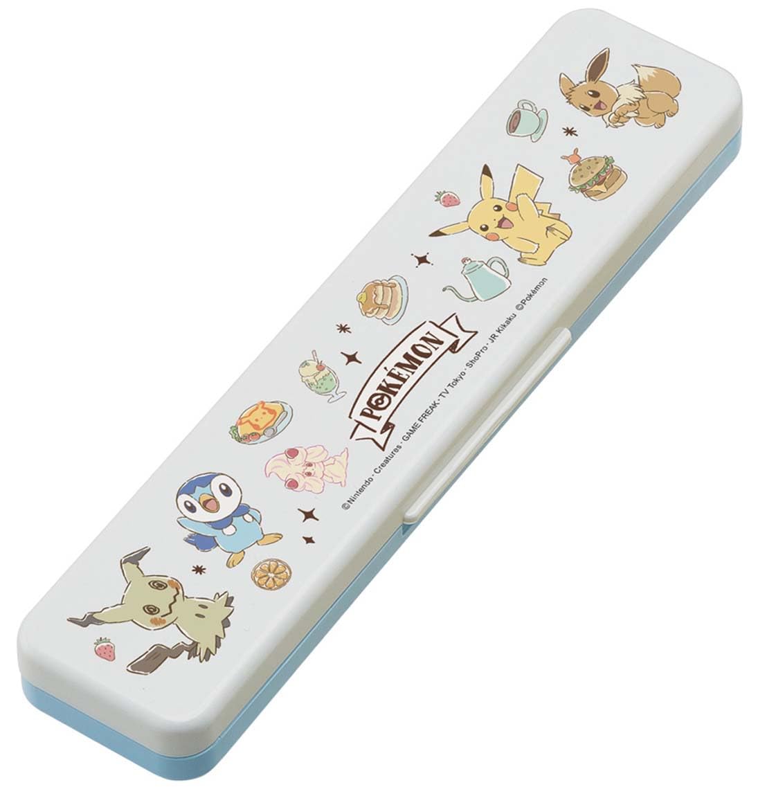 Skater Combi 18cm Antibac Chopsticks Spoon Set Pokemon Cafe Art Japan CCS3SAAG-A- Japan Figure Store - #1 Bring To You The Best Japanese Goods