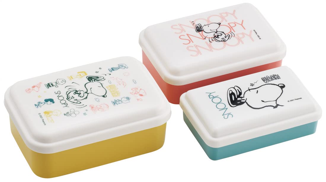 Skater Seal Antibacterial Storage Container 3P Set Peanuts Made In Japan - Awesome Snoopy Design- Japan Figure Store - #1 Bring To You The Best Japanese Goods