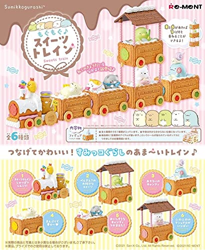 RE-MENT Sumikko Gurashi Sweets Train 6 Pcs Box- Japan Figure Store - #1 Bring To You The Best Japanese Goods