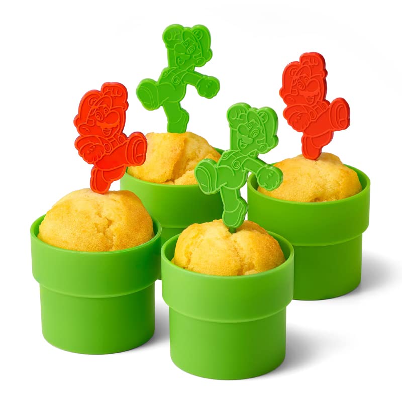 NINTENDO Super Mario Home & Party Muffin Cup Pipe & Pick Mario / Luigi- Japan Figure Store - #1 Bring To You The Best Japanese Goods