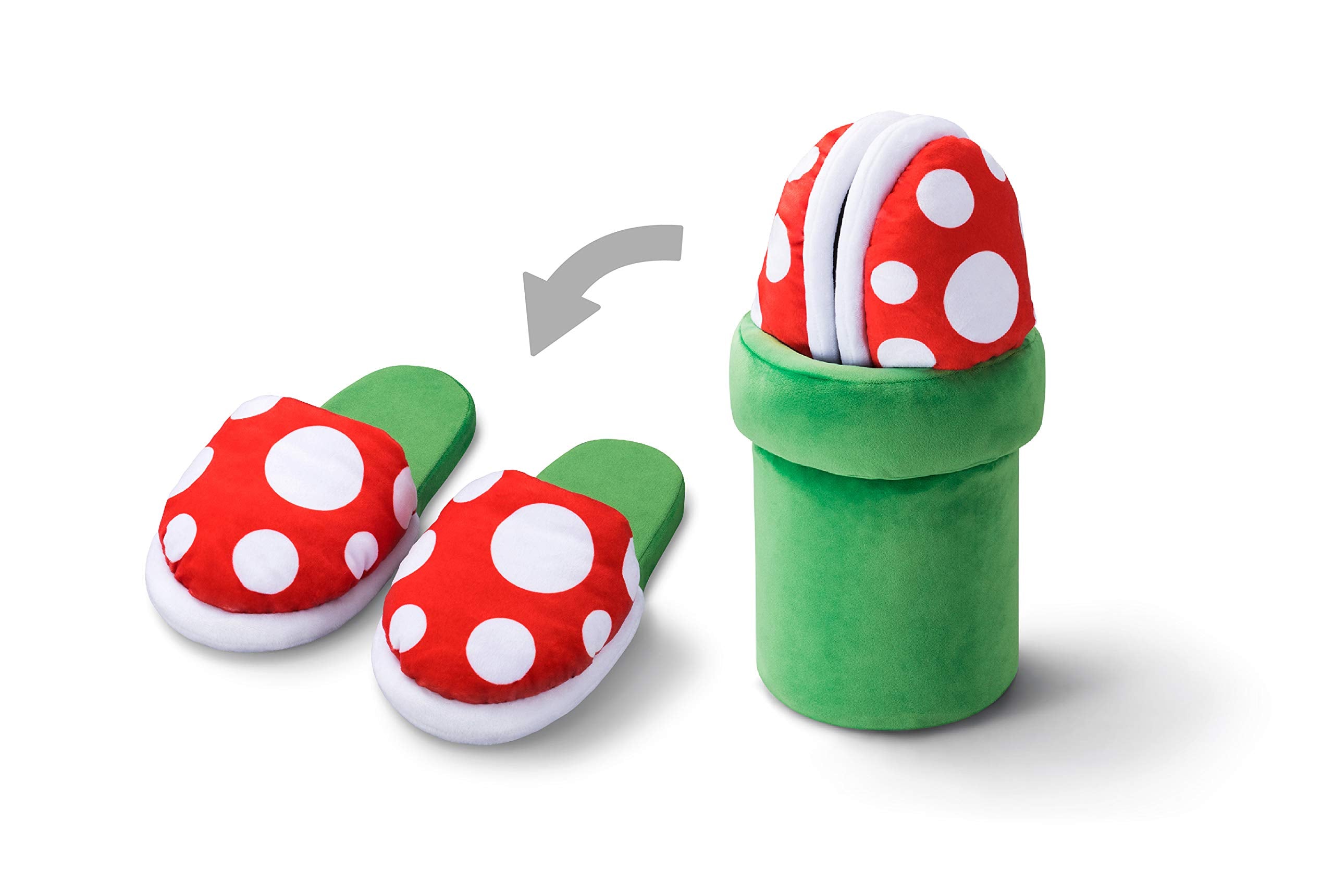 NINTENDO Super Mario Home & Party Room Slippers Piranha Plant/Earthen Pipe- Japan Figure Store - #1 Bring To You The Best Japanese Goods
