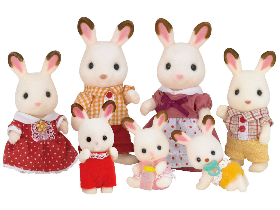Epoch Sylvanian Families Doll - Chocolate Rabbit Family Toy U-62 St Mark Certified Ages 3+- Japan Figure Store - #1 Bring To You The Best Japanese Goods