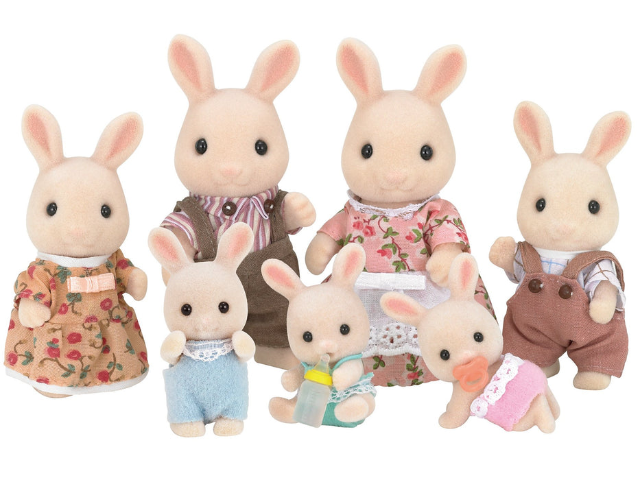 Epoch Sylvanian Families Milk Rabbit Family Dollhouse Toy for Ages 3+ FS-09- Japan Figure Store - #1 Bring To You The Best Japanese Goods