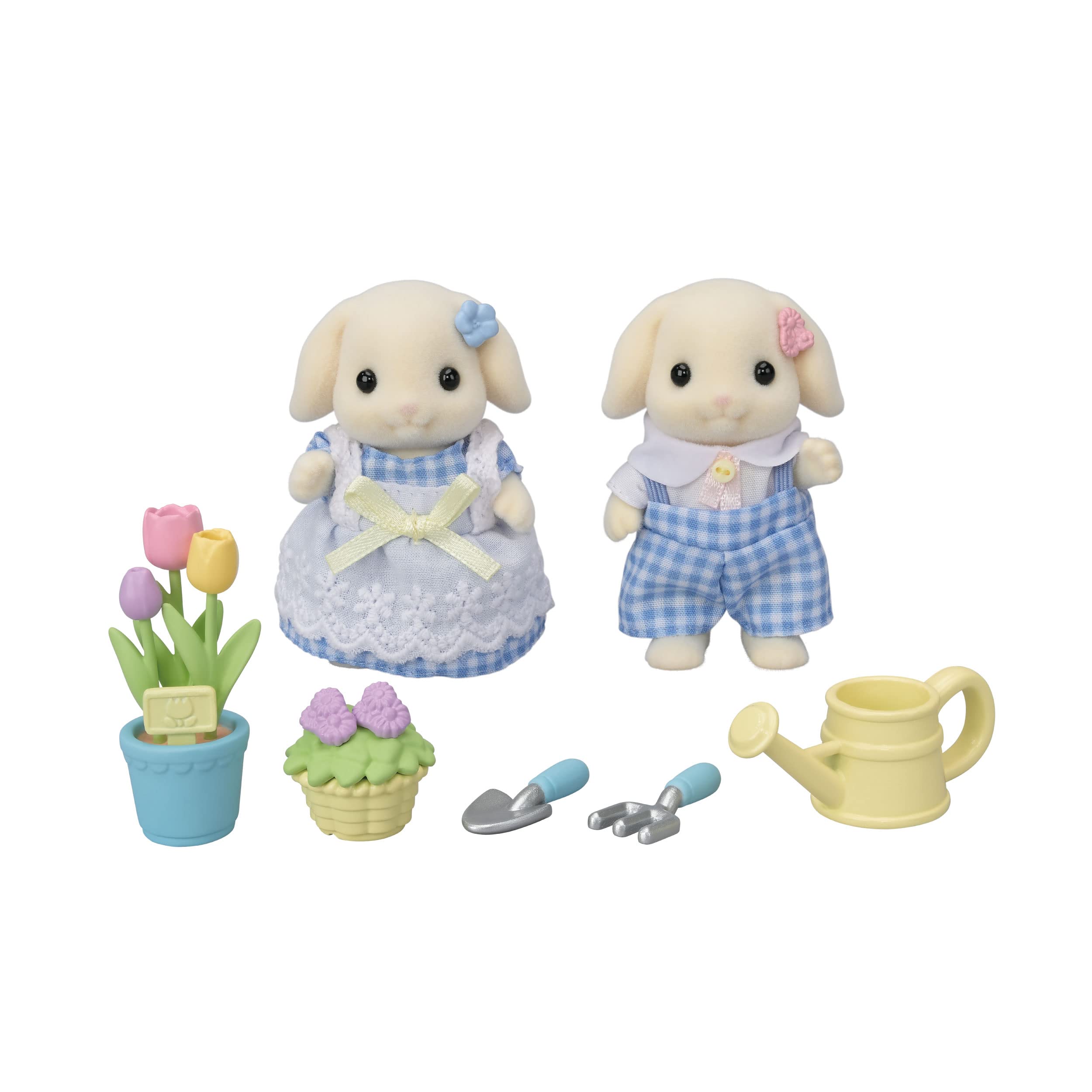 Epoch Sylvanian Families Flora Rabbit Siblings Doll & Furniture Set Toy Dollhouse for Ages 3+- Japan Figure Store - #1 Bring To You The Best Japanese Goods