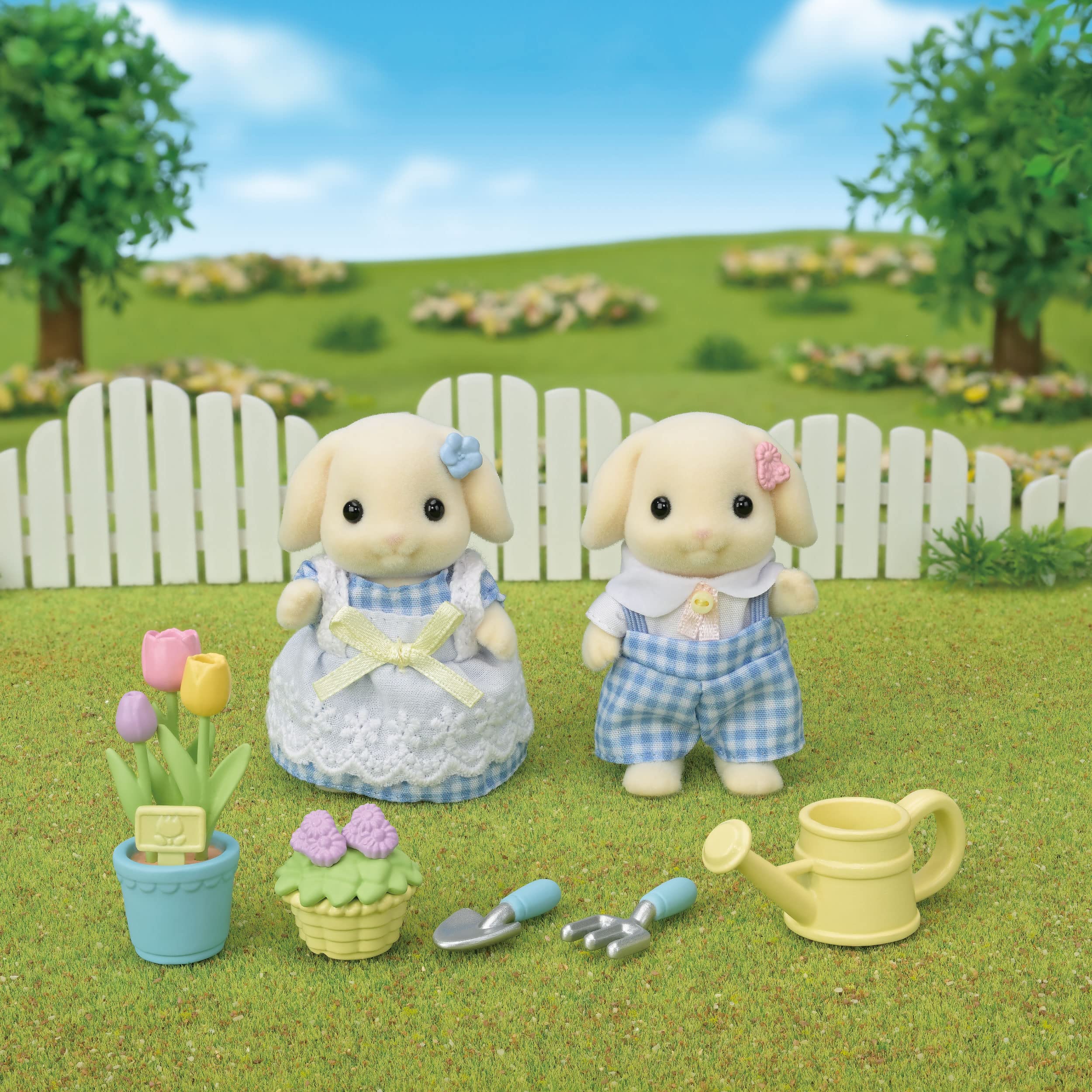 Epoch Sylvanian Families Flora Rabbit Siblings Doll & Furniture Set Toy Dollhouse for Ages 3+- Japan Figure Store - #1 Bring To You The Best Japanese Goods