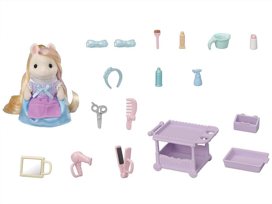 Epoch Sylvanian Families Hair Salon Toy Set Pony Hairdresser Age 3 and Up- Japan Figure Store - #1 Bring To You The Best Japanese Goods