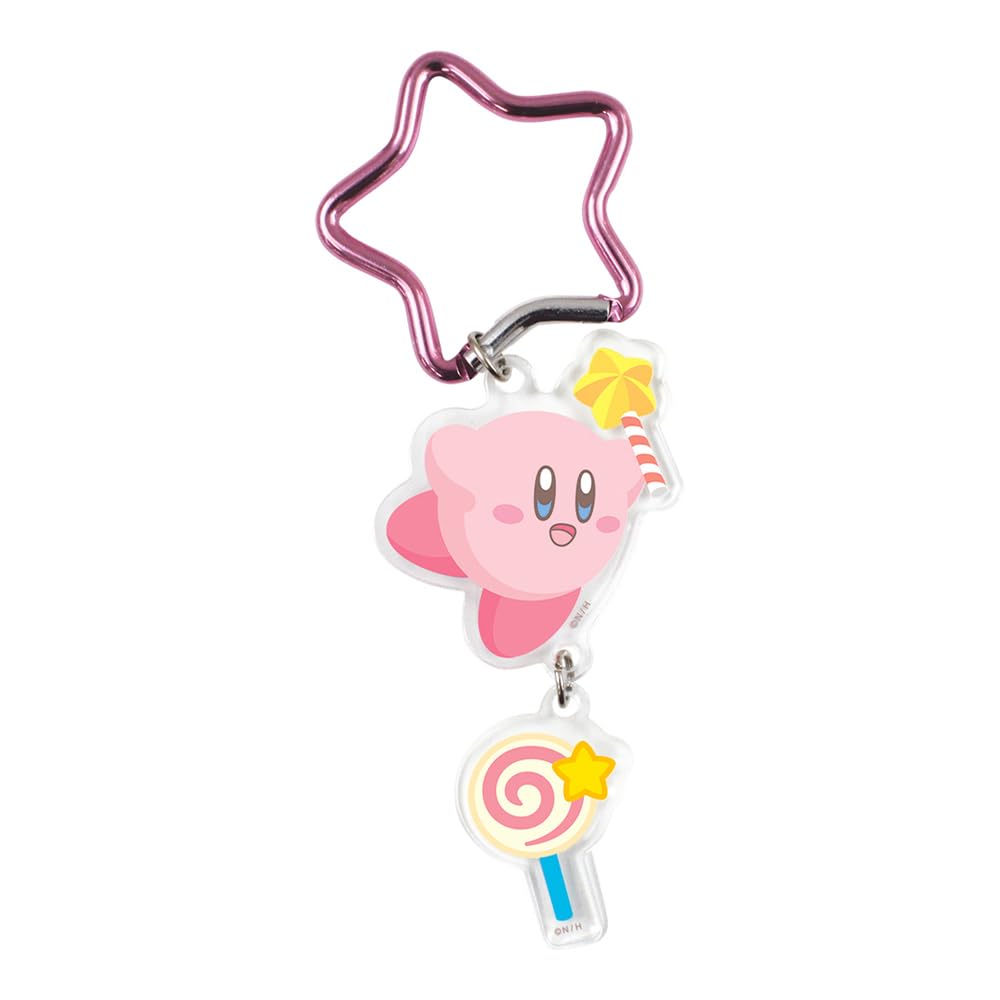 Kirby Star Acrylic Keychain With Carabiner - T's Factory HK-5541711SR W5xH4.7xD0.3cm- Japan Figure Store - #1 Bring To You The Best Japanese Goods