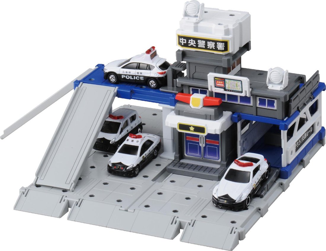 Takara Tomy Tomica World 874386 Tomica Town Build City Police Station Police Car Toys- Japan Figure Store - #1 Bring To You The Best Japanese Goods