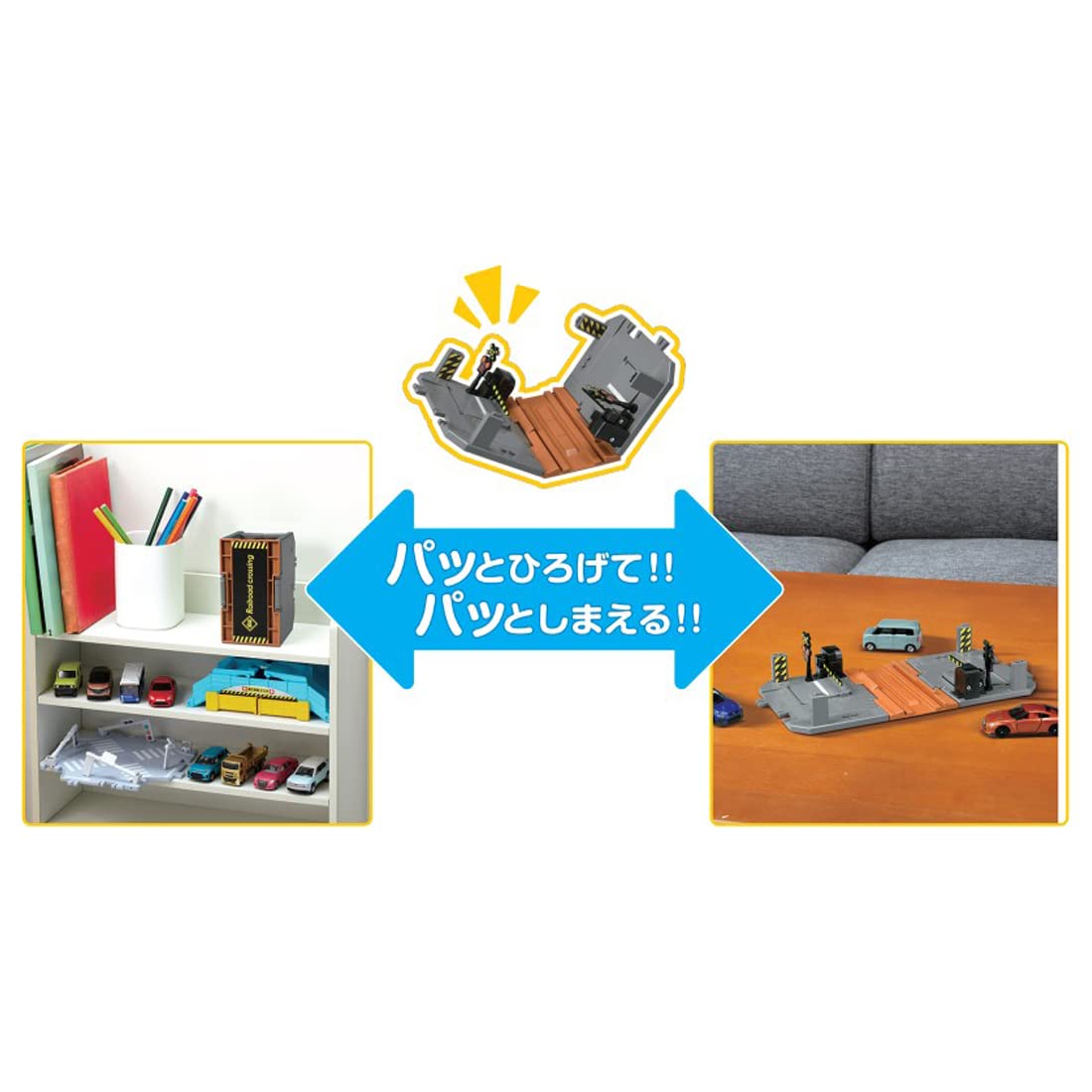 Takara Tomy Tomica Town Railroad Crossing Mini Car Toy From Japan Age 3+- Japan Figure Store - #1 Bring To You The Best Japanese Goods