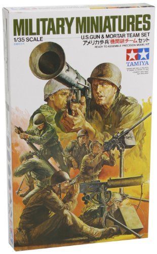 Tamiya 1/35 U.s. Gun And Mortar Team Set Model Kit - Japan Figure