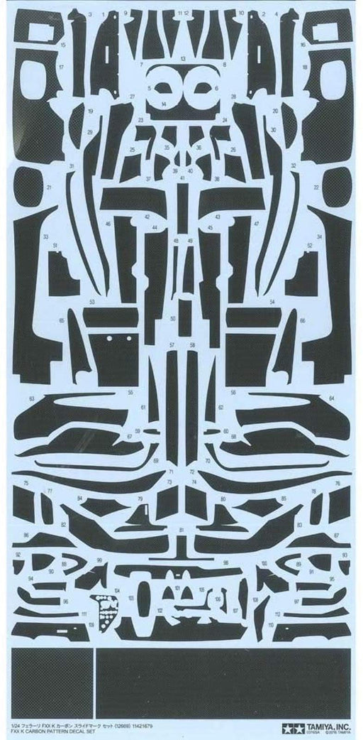 TAMIYA 12669 Fxx K Carbon Pattern Decal Set 1/24 Scale- Japan Figure Store - #1 Bring To You The Best Japanese Goods
