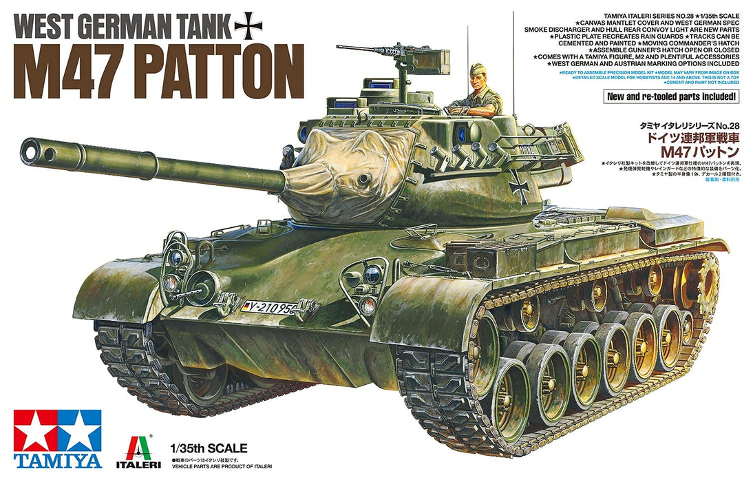 TAMIYA 37028 West German M47 Patton 1/35 Scale Kit- Japan Figure Store - #1 Bring To You The Best Japanese Goods