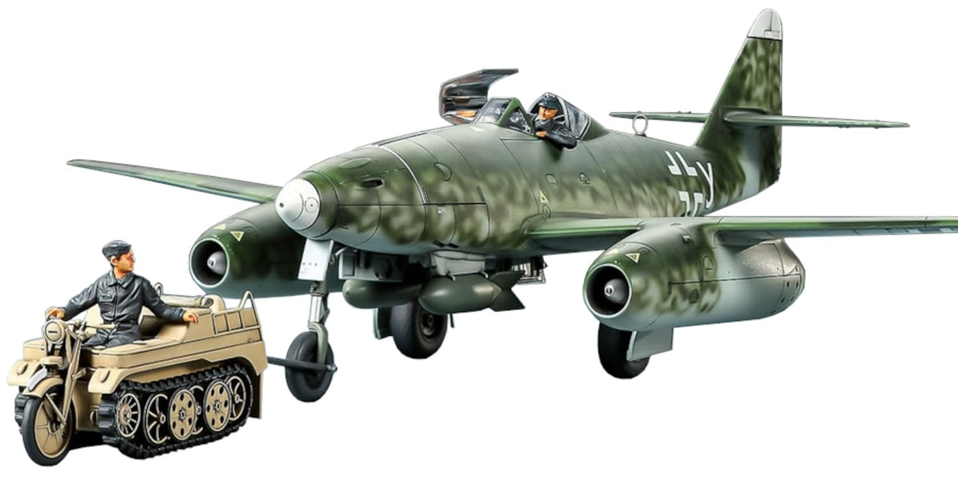 Tamiya 1/48 Messerschmitt Me262 A-2A Kettenkrad Towing Set Plastic Model 25215 - Japan- Japan Figure Store - #1 Bring To You The Best Japanese Goods