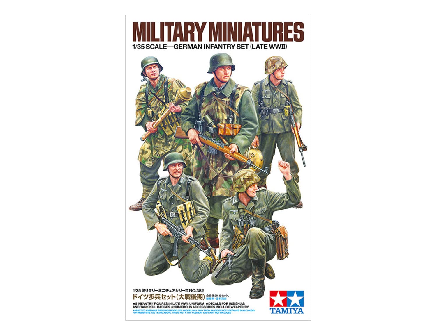 Tamiya 1/35 German Infantry Set Late War Plastic Model 35382 - Japan- Japan Figure Store - #1 Bring To You The Best Japanese Goods