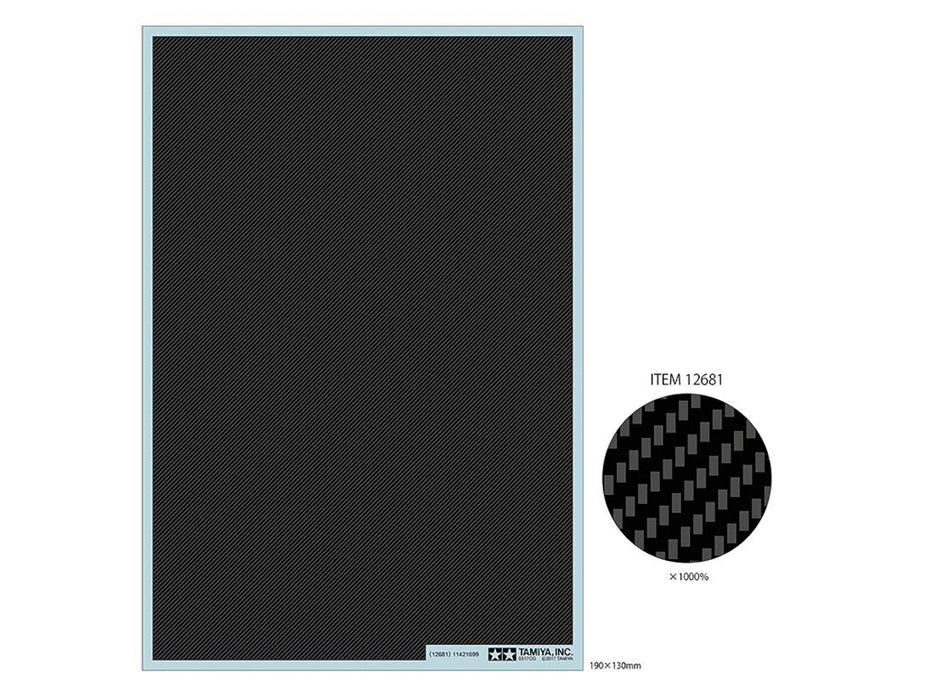 TAMIYA 12681 Carbon Pattern Decal Set Twill Weave/Fine- Japan Figure Store - #1 Bring To You The Best Japanese Goods