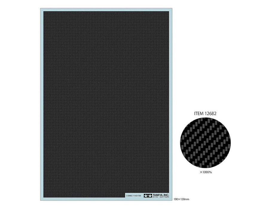 TAMIYA 12682 Carbon Pattern Decal Set Twill Weave/Extra Fine- Japan Figure Store - #1 Bring To You The Best Japanese Goods