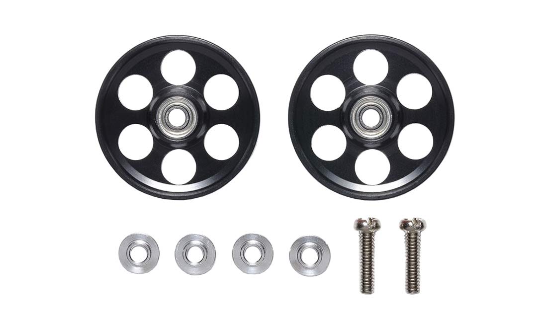 TAMIYA 95498 Mini 4Wd Hg Lightweight 19Mm Aluminum Ball-Race Rollers Ringless/Black 1/32- Japan Figure Store - #1 Bring To You The Best Japanese Goods