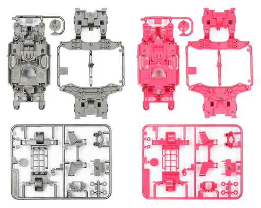 TAMIYA 95235 Mini 4Wd Ms Chassis Parts Silver/Pink- Japan Figure Store - #1 Bring To You The Best Japanese Goods