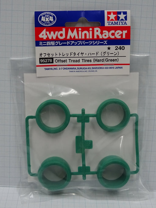 TAMIYA 95278 Mini 4Wd Offset Tread Tires Hard/Green- Japan Figure Store - #1 Bring To You The Best Japanese Goods