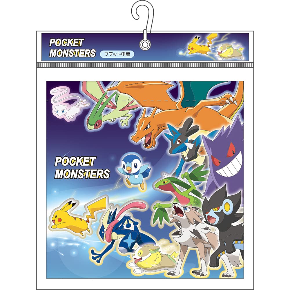 POKEMON CENTER ORIGINAL Pokemon Gathering Flat Drawstring Bag- Japan Figure Store - #1 Bring To You The Best Japanese Goods
