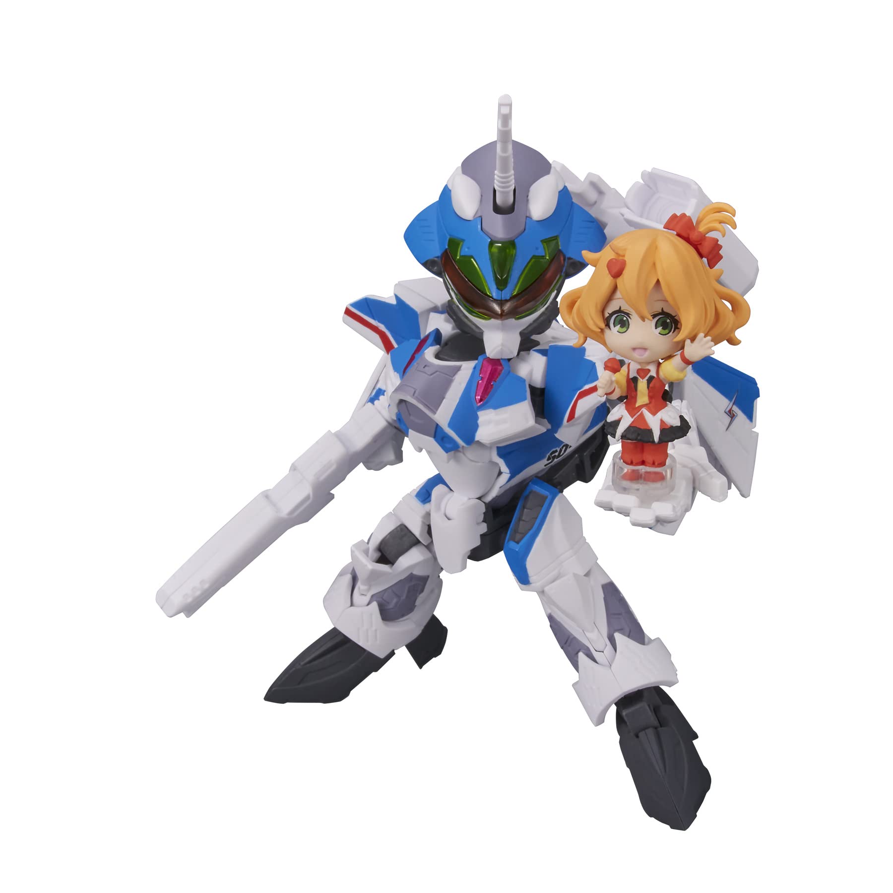 Tiny Session Macross Delta Vf-31J Siegfried (Hayate Immelmann Machine) With Freya Wion About 100Mm Pvc Abs Painted Movable Figure- Japan Figure Store - #1 Bring To You The Best Japanese Goods