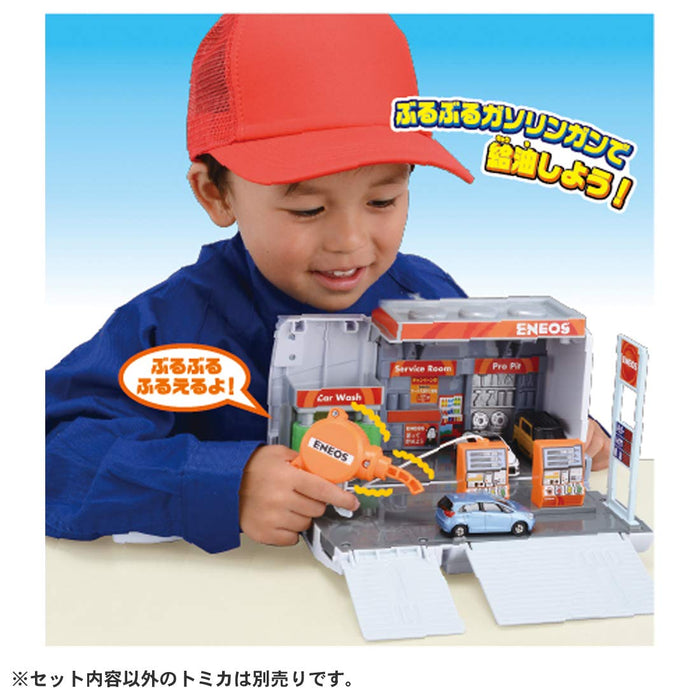 Takara Tomy Tomica World Gas Station Eneos Japanese Plastic Tank Lorry Models- Japan Figure Store - #1 Bring To You The Best Japanese Goods