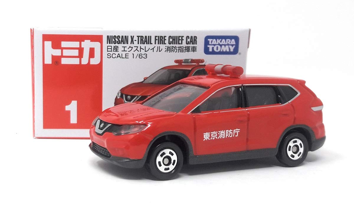 TAKARA TOMY Tomica 1 Nissan X-Trail Firefighters Conduct Car 879398- Japan Figure Store - #1 Bring To You The Best Japanese Goods