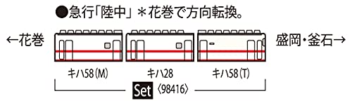Tomytec Tomix N Gauge Kiha 58 Series 3 Car Diesel Model Rikuchu/Morioka Color Set- Japan Figure Store - #1 Bring To You The Best Japanese Goods