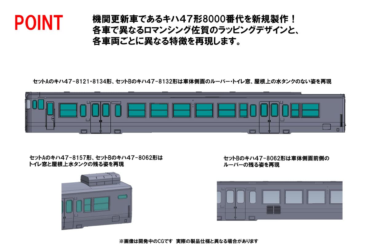 Tomytec Tomix N Gauge Jr Kiha47 8000 Diesel Car Model - Romancing Saga Wrapping Set A- Japan Figure Store - #1 Bring To You The Best Japanese Goods