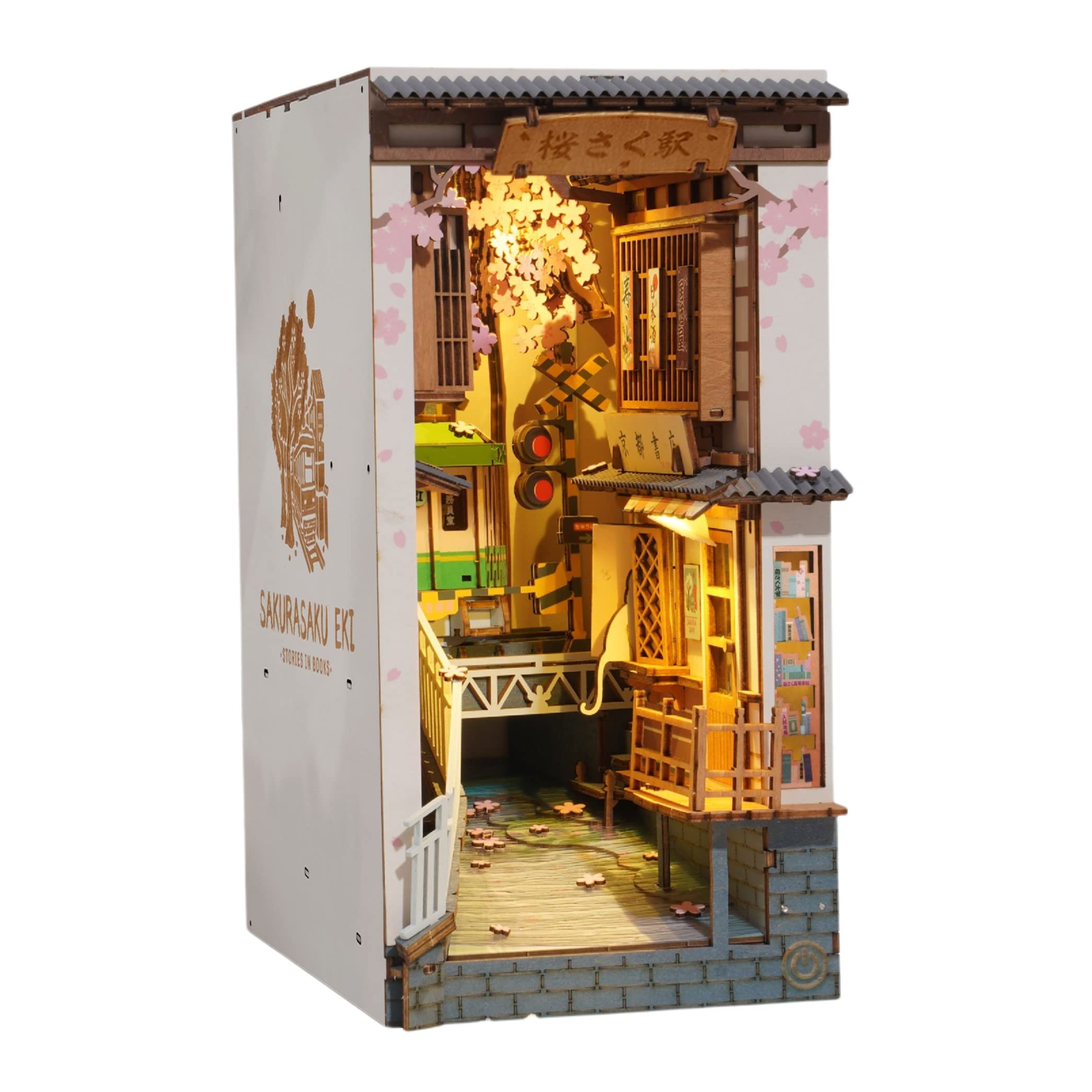 Robotime 3D Wood Puzzle Book Nook Series Sakurasaku Station Tsukurunsu®- Japan Figure Store - #1 Bring To You The Best Japanese Goods