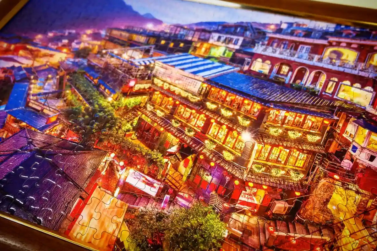 Beverly Jigsaw Puzzle 83-086 Glow In The Dark Evening Jiufen (300 Pieces) Scene Puzzle- Japan Figure Store - #1 Bring To You The Best Japanese Goods