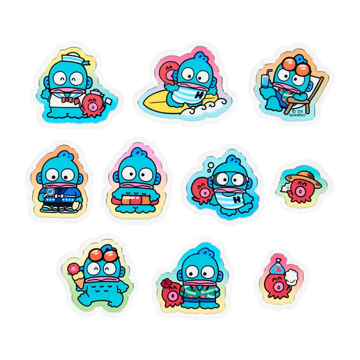 Sanrio Hangyodon Summer Stickers PVC/CPP Case for Ages 3+- Japan Figure Store - #1 Bring To You The Best Japanese Goods