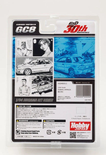 Hobby Japan Initial D 30th Anniversary 1/64 Subaru Impreza Diorama Set Model