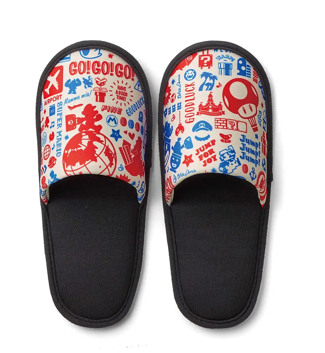 NINTENDO Super Mario Portable Slippers Original Travel Pattern- Japan Figure Store - #1 Bring To You The Best Japanese Goods