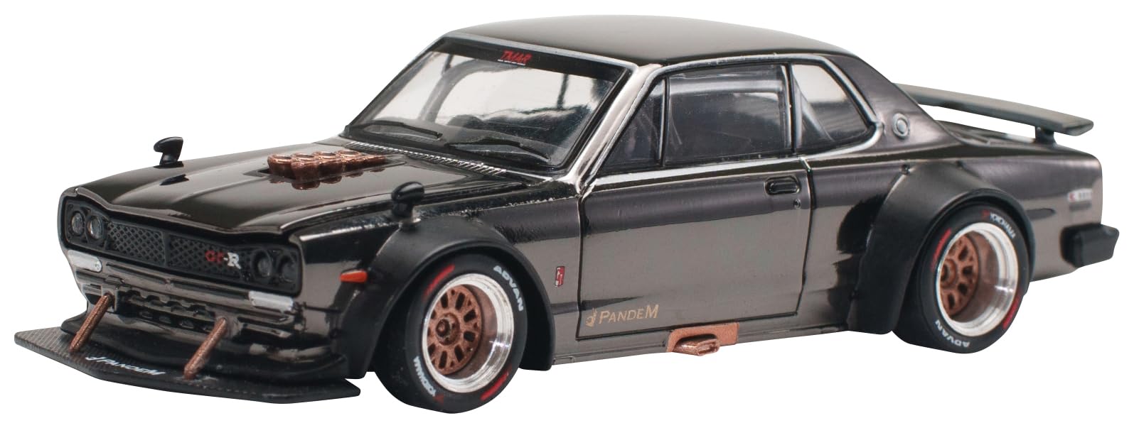 Works 1/64 Skyline GT-R V8 Drift Hakosuka Dark Chrome Diecast Model Car- Japan Figure Store - #1 Bring To You The Best Japanese Goods