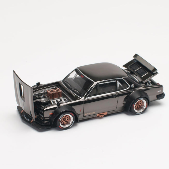 Works 1/64 Skyline GT-R V8 Drift Hakosuka Dark Chrome Diecast Model Car- Japan Figure Store - #1 Bring To You The Best Japanese Goods