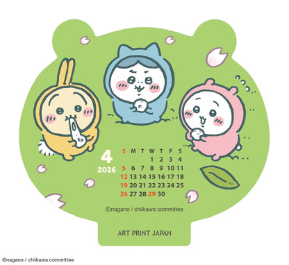 Art Print Japan 2026 Die-Cut Desk Calendar Chiikawa Theme